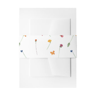 Bandeau De Faire-part Petit Fleur sauvage Joli bébé Baby shower fille