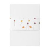 Bandeau De Faire-part Petit Fleur sauvage Joli bébé Baby shower fille (Dos Example)