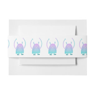 Bandeau De Faire-part Petit Monstre Bleu