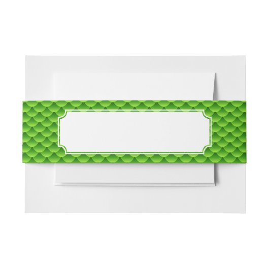 Bandeau De Faire-part Petit motif vert d'échelle de poissons (Devant Example)