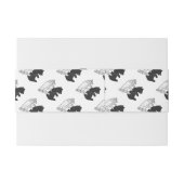 Bandeau De Faire-part Petit ours Ours Silhouette Main (Dos exemple)