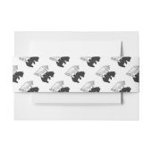 Bandeau De Faire-part Petit ours Ours Silhouette Main (Devant Example)