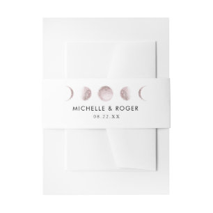Bandeau De Faire-part Phases de la lune mystique Bande de ventre Mariage