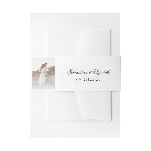 Bandeau De Faire-part Photo moderne et Mariage de superposition (Devant example)