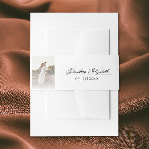 Bandeau De Faire-part Photo moderne et Mariage de superposition