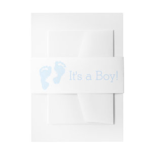 Bandeau De Faire-part Pieds de bébé bleu bébé garçon