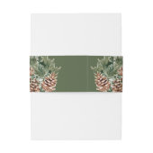 Bandeau De Faire-part Pin vert Élégant (Dos Example)