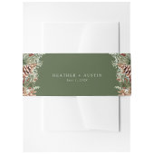 Bandeau De Faire-part Pin vert Élégant