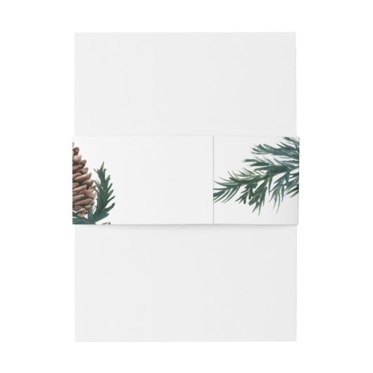 Bandeau De Faire-part Pine Cone Noël d'hiver (Dos Example)