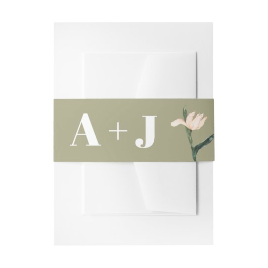 Bandeau De Faire-part Pink blush floral Circle save the date card (Devant example)