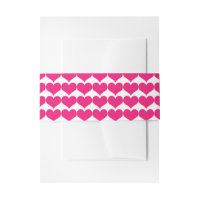 Pink Cute Hearts Motif Belly Band