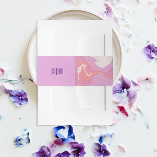 Bandeau De Faire-part Pink Pastel Art Abstrait