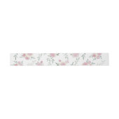 Bandeau De Faire-part Pink Rose and Greenery Pattern (Plat)