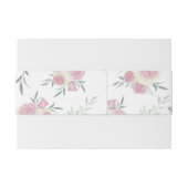 Bandeau De Faire-part Pink Rose and Greenery Pattern (Dos exemple)