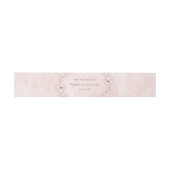 Bandeau De Faire-part Pink Rose Rose Blush Gold Foil Russe Mariage Monog (Plat)