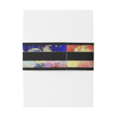 Bandeau De Faire-part Pink violet or noir Mariage Abstrait (Dos Example)