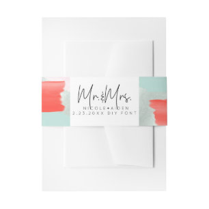 Bandeau De Faire-part PixDezines Aquarelle Corail Orange