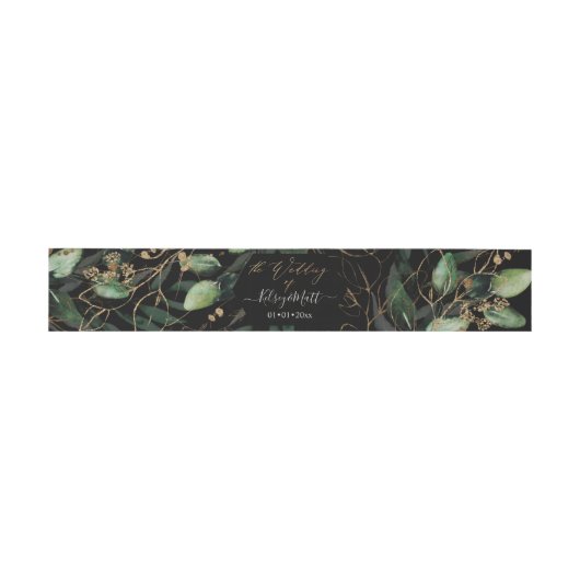 Bandeau De Faire-part PixDezines Aquarelle Rustique Verdure Eucalyptus (Plat)