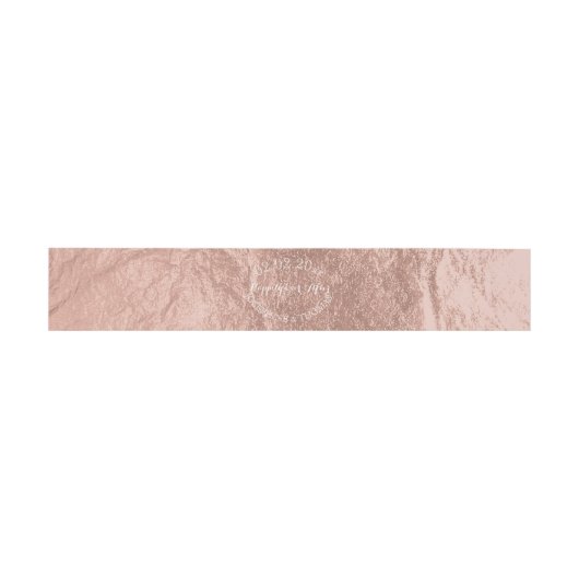 Bandeau De Faire-part PixDezines Faux Rose Gold Foil (Plat)