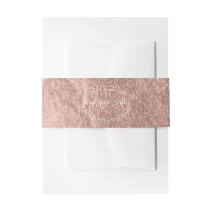 Bandeau De Faire-part PixDezines Faux Rose Gold Foil