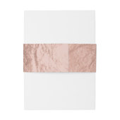 Bandeau De Faire-part PixDezines Faux Rose Gold Foil (Dos Example)