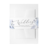 Bandeau De Faire-part PixDezines Roses Bleu Poussiéreux Aquarelle Bande  (Devant example)