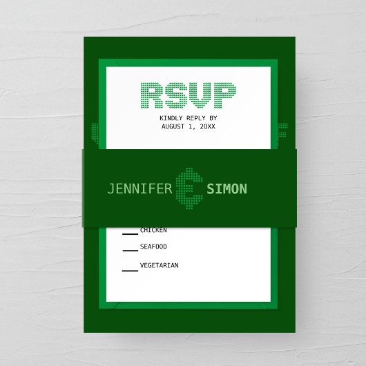 Bandeau De Faire-part Pixel Ampersand Faire-part de mariage