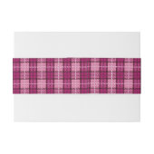 Bandeau De Faire-part Pixel Plaid_Magenta-Black (Dos exemple)