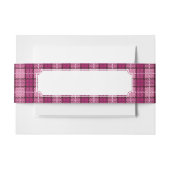 Bandeau De Faire-part Pixel Plaid_Magenta-Black (Devant Example)