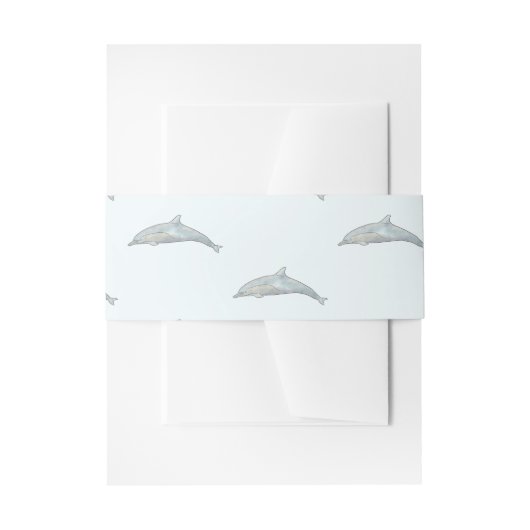 Bandeau De Faire-part Plage de dauphins (Devant example)