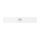 Bandeau De Faire-part Plage Minimale Starfish Mariage Dusty Blue (Plat)