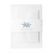 Bandeau De Faire-part Plage Minimale Starfish Mariage Dusty Blue (Devant example)