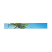 Bandeau De Faire-part Plage Palm Trees Océan Destination Mariage (Plat)