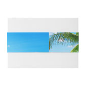 Bandeau De Faire-part Plage Palm Trees Océan Destination Mariage (Dos exemple)