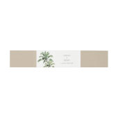 Bandeau De Faire-part Plage tropicale Palm Trees Mariage aquarelle (Plat)