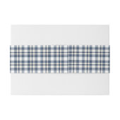 Bandeau De Faire-part Plaid blanc bleu 1 (Dos exemple)