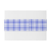 Bandeau De Faire-part Plaid blanc bleu 2 (Dos exemple)