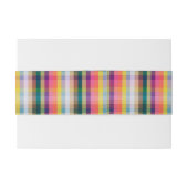 Bandeau De Faire-part Plaid écossais abstrait (Dos exemple)