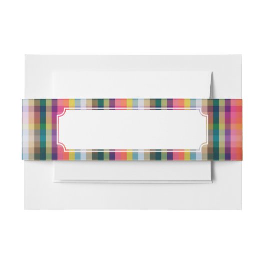 Bandeau De Faire-part Plaid écossais abstrait (Devant Example)