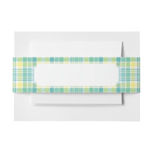 Bandeau De Faire-part Plaid en pastel