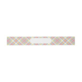 Bandeau De Faire-part Plaid en pastel de rayure (Plat)