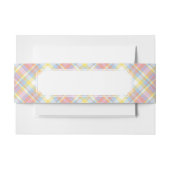 Bandeau De Faire-part Plaid en pastel de rayure (Devant Example)