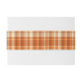 Bandeau De Faire-part Plaid orange (Dos exemple)