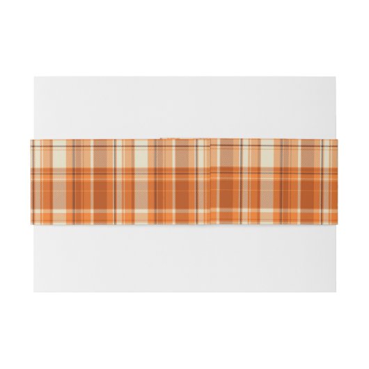 Bandeau De Faire-part Plaid orange (Dos exemple)
