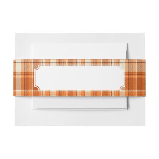 Bandeau De Faire-part Plaid orange (Devant Example)