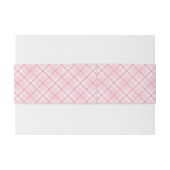 Bandeau De Faire-part Plaid rose-clair (Dos exemple)