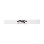 Bandeau De Faire-part Plaque en papier Mariage gothique Red Roses (Plat)