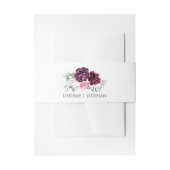 Bandeau De Faire-part Plum Purple Aquarelle Fleurs Mariage élégant (Devant example)