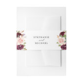 Bandeau De Faire-part Plum violet rose pâle Mariage végétal (Devant example)