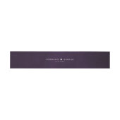 Bandeau De Faire-part Plum violet simple rustique Boho Mariage (Plat)